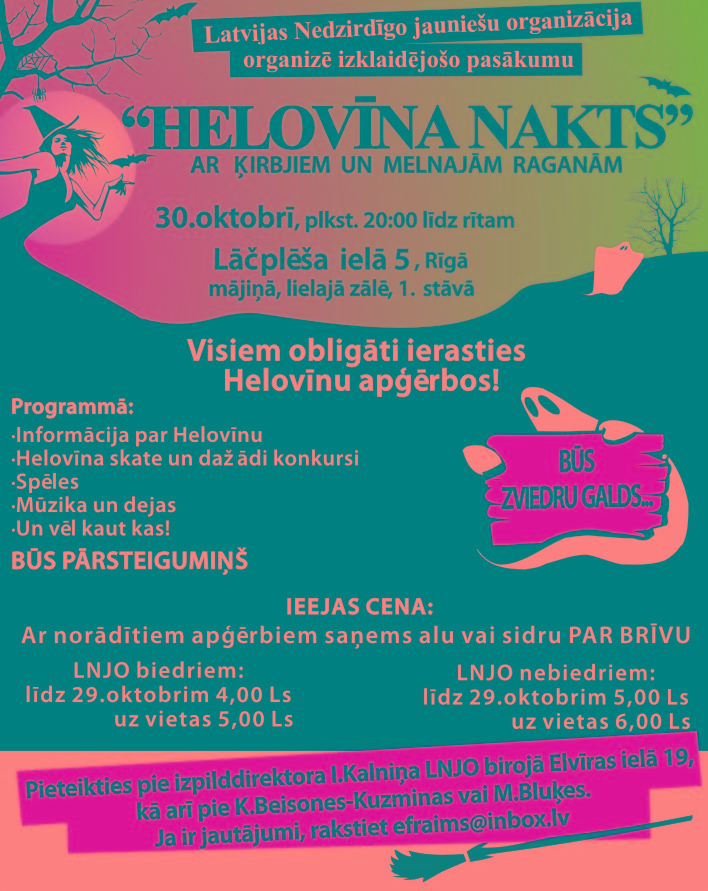 LNJO aicina uz Helovīna nakti